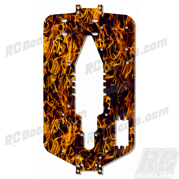 Traxxas T-Maxx 3.3 Extended Chassis Protector Decal - Flames (Any Color!) 