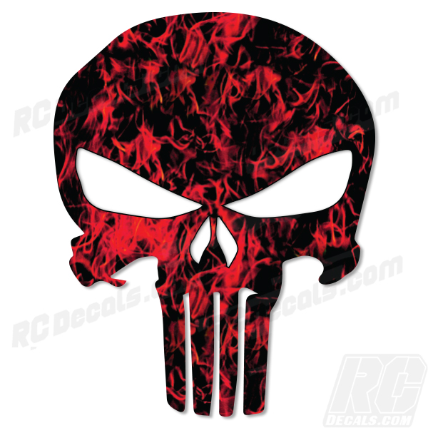 Punisher Decal - Flames 