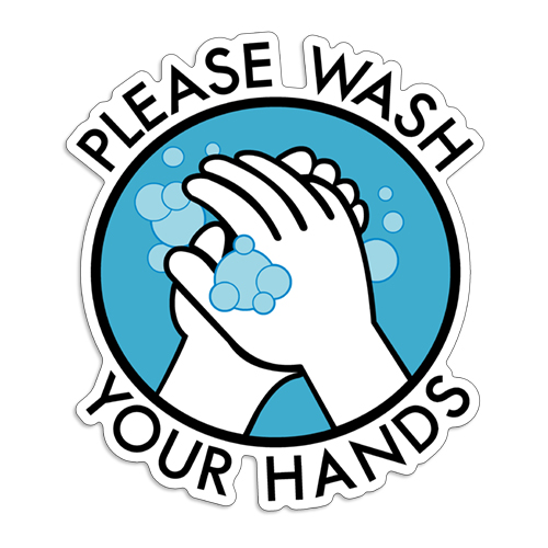 "Please Wash Your Hands" Decal / Sticker 