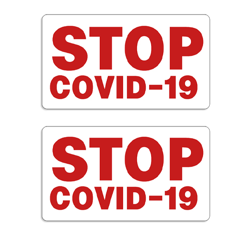 "STOP COVID-19" Decal / Sticker (Set of 2) 