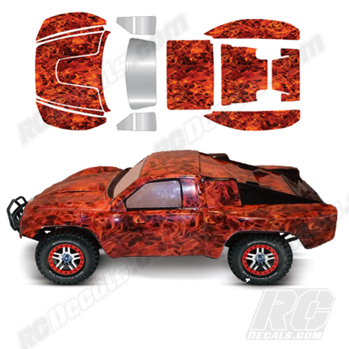 Traxxas Slash 4x4 Full Body RC Decal Kit - Flames 