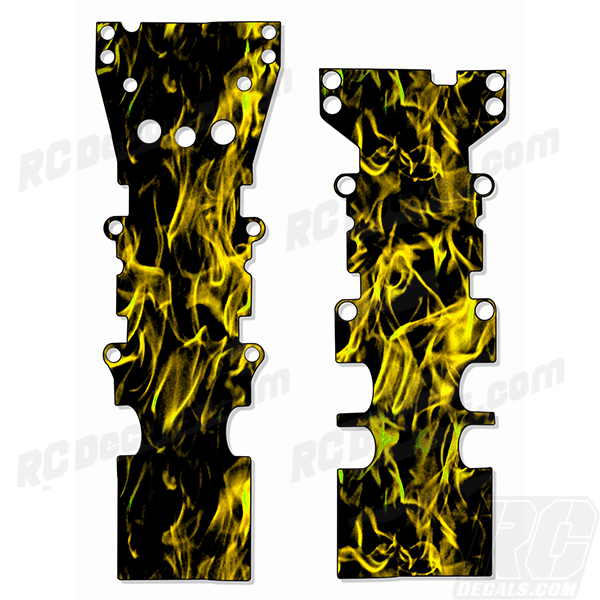 Traxxas T-Maxx 3.3 Extended Trx Skid Plate Decal - Flames 
