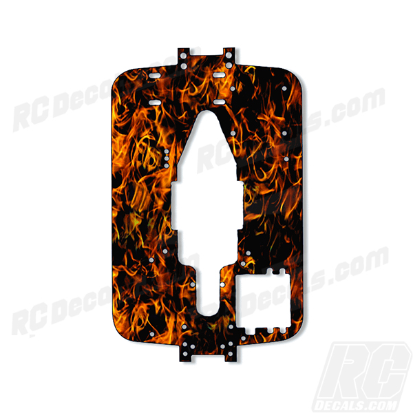Traxxas T-Maxx 3.3 Standard Chassis Protector Decal-Single - Flames (Any Color!) rc decals, rc, radio controlled, decals, team associated, chassis protector decals, rc cars, rc truck, rc starter wand, rc graphics, rc graphic kits, drone, rc drone, drone decals, traxxas decals, rc stickers, flag decals, radio controlled car stickers, drone stickers, dji stickers, dji decals, losi decals, losi stickers