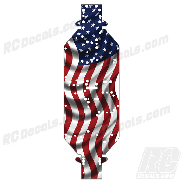 Losi Desert Buggy DBXL-E 1.0 Chassis Protector - American Flag dbxl, dbxle, e2, 2.0, decals, decal, decal kit