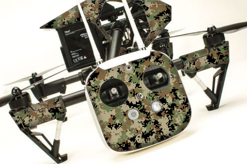 DJI Inspire RC Drone Skin Decal Kit - Digital Camo 