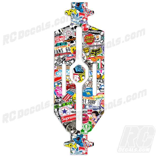 Arrma Kraton 8S 1/5 Scale Chassis Protector #AR110002 - Sticker Bomb decal, wrap, sticker, protection
